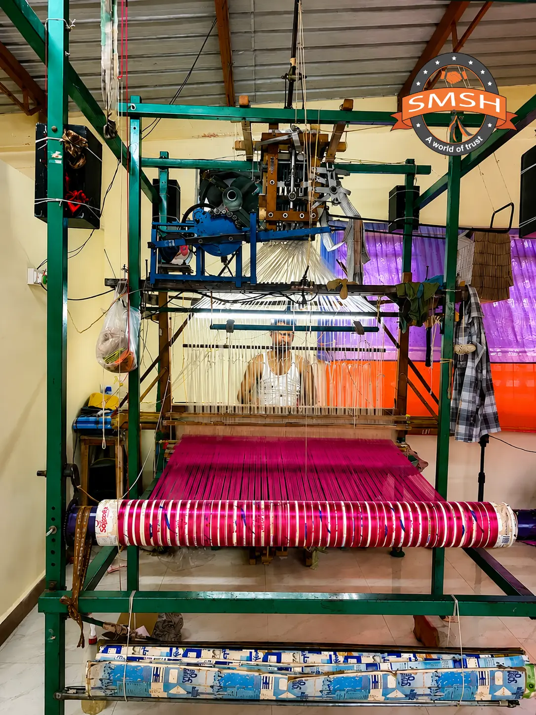 Master weaver at work
